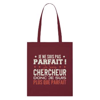 Un Chercheur, le Métier de Rêve Mis à l’Honneur - Tote bag bio Stanley/Stella - bordeaux - Devant