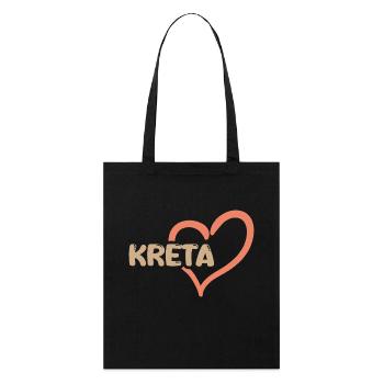 Crète - Tote bag bio Stanley/Stella - noir - Devant
