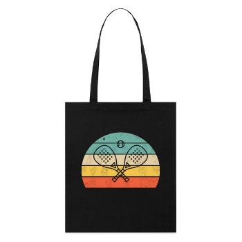 Padel Tennis – Raquettes croisées blanches - Tote bag bio Stanley/Stella - noir - Devant