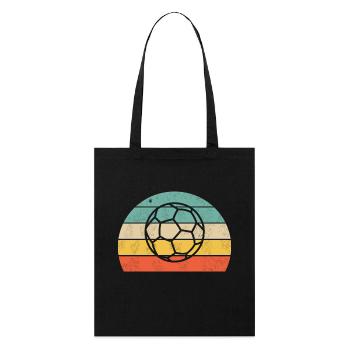 Handball coloré - Tote bag bio Stanley/Stella - noir - Devant