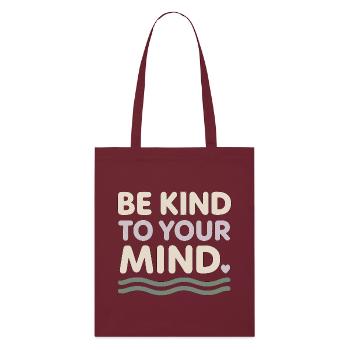 Sensibilisation à la santé mentale, - Tote bag bio Stanley/Stella - bordeaux - Devant