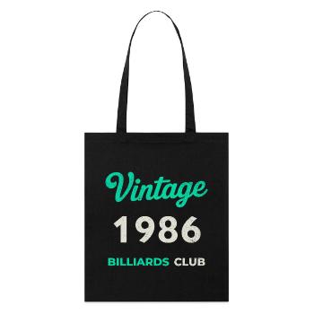 Vintage 1986 – Billiards Club Retro Geburtsjahr - Stanley/Stella Bio-Stoffbeutel - Schwarz - Vorne