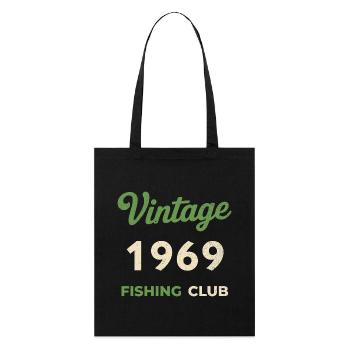 Millésime 1969 – Année de naissance rétro du club de pêche - Tote bag bio Stanley/Stella - noir - Devant