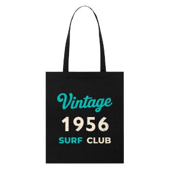 Vintage 1956 Surf Club Retro Geburtsjahr Geschenk - Stanley/Stella Bio-Stoffbeutel - Schwarz - Vorne