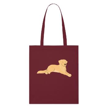 Golden Retriever - Stanley/Stella Bio-Stoffbeutel - Burgunderrot - Vorne