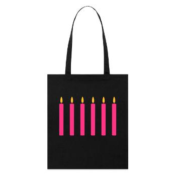 6 candles / / six / / sixth birthday / / sixth - Stanley/Stella Organic Tote Bag - black - Front
