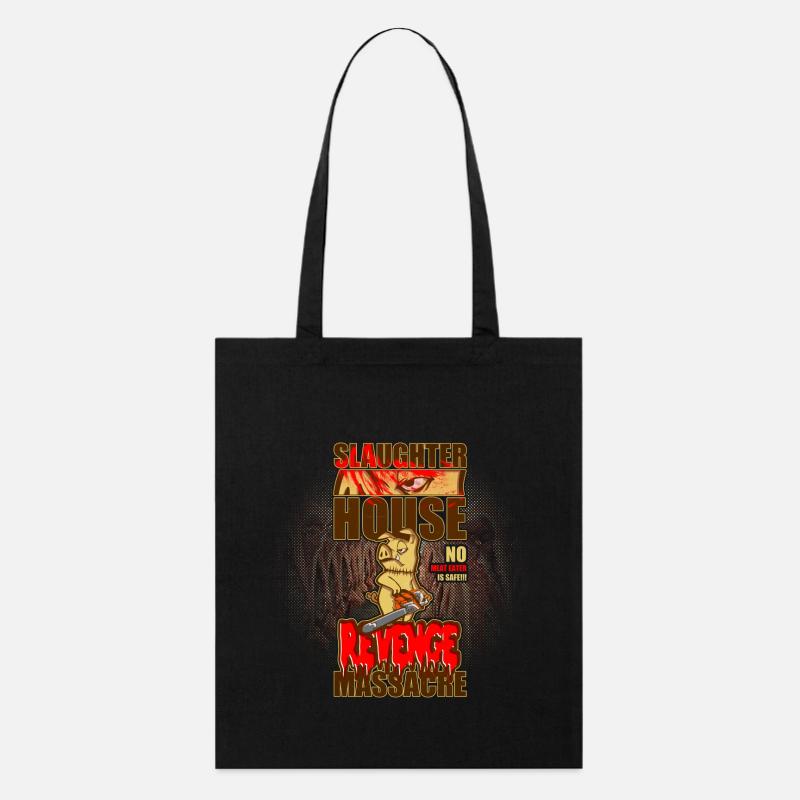 fiese Tiere: Kettensägen-Schwein - Tote bag bio Stanley/Stella - noir