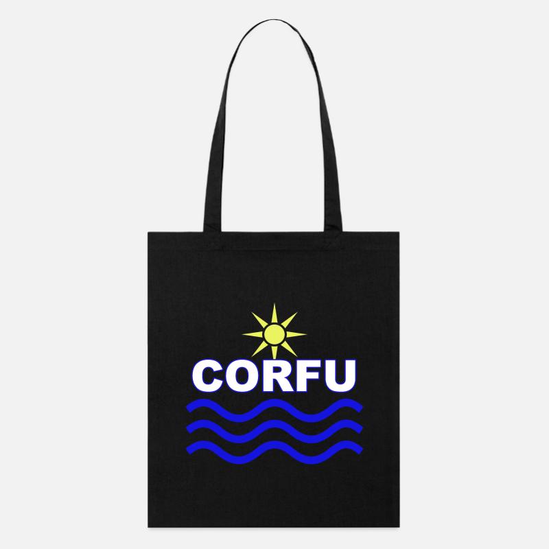 Korfu-Sonnenwellen - Stanley/Stella Bio-Stoffbeutel - Schwarz