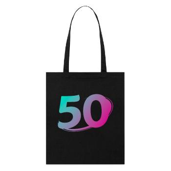 Numéro 50 multicolore - Tote bag bio Stanley/Stella - noir - Devant