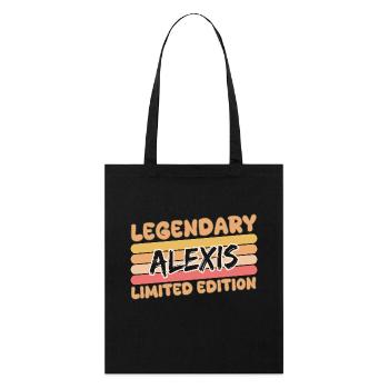 Name Alexis - Stanley/Stella Bio-Stoffbeutel - Schwarz - Vorne