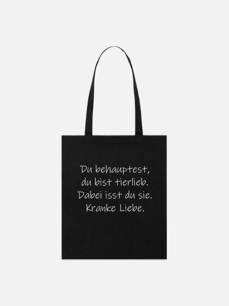 veganer Spruch - Stanley/Stella Bio-Stoffbeutel - Schwarz