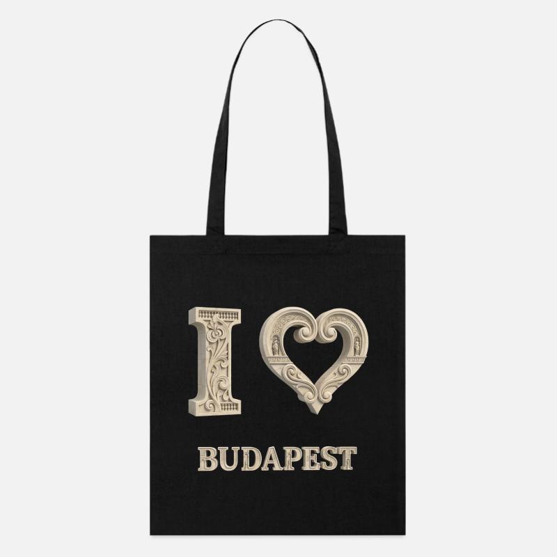 J’adore Budapest – Architecture City Design - Tote bag bio Stanley/Stella - noir