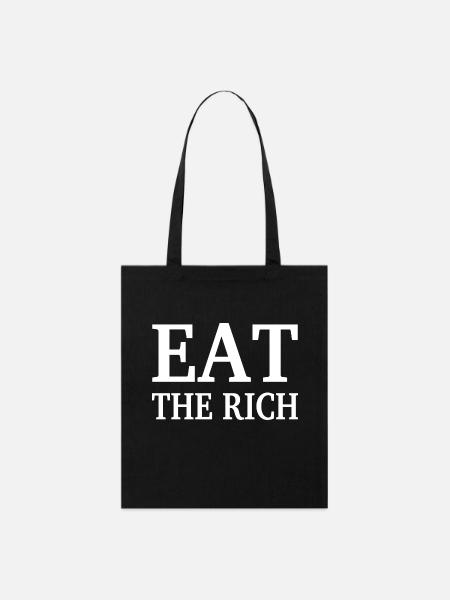EAT THE RICH - Stanley/Stella Bio-Stoffbeutel - Schwarz