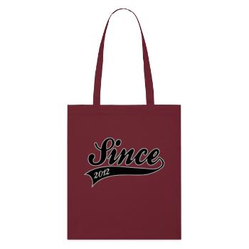 Birth - Since 2012 - Stanley/Stella Organic Tote Bag - burgundy - Front