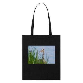 Heron - Stanley/Stella Organic Tote Bag - black - Front
