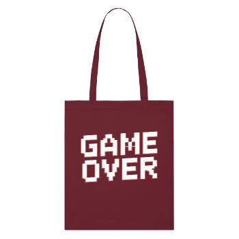 GAME OVER - Stanley/Stella Organic Tote Bag - burgundy - Front