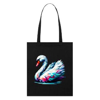 Cygne polygonal - Tote bag bio Stanley/Stella - noir - Devant