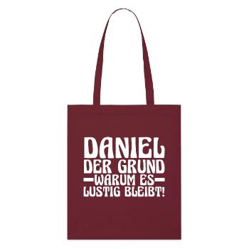 Vorname Daniel - Stanley/Stella Bio-Stoffbeutel - Burgunderrot - Vorne