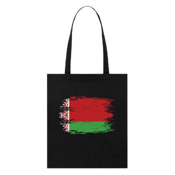 Belarus flag used look - Stanley/Stella Organic Tote Bag - black - Front