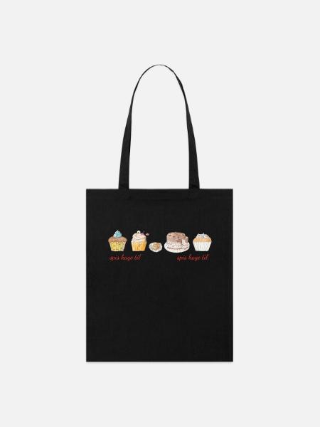 Manger du gâteau - Tote bag bio Stanley/Stella - noir