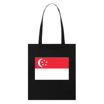 Singapur - Stanley/Stella Bio-Stoffbeutel - Schwarz - Vorne