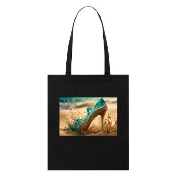 Talon haut dans le sable du désert - AI - Tote bag bio Stanley/Stella - noir - Devant