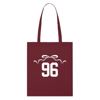 Nummer 96 Knoten - 96. Jahrestag - Stanley/Stella Bio-Stoffbeutel - Burgunderrot - Vorne