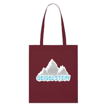 Mount Geigelstein - Stanley/Stella Organic Tote Bag - burgundy - Front