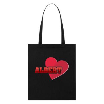 Vorname Albert - Stanley/Stella Bio-Stoffbeutel - Schwarz - Vorne