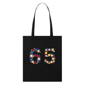 Flowers 65 - Stanley/Stella Organic Tote Bag - black - Front