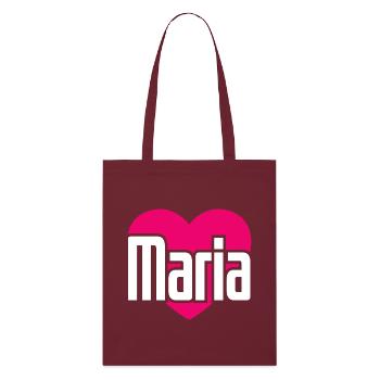 J’aime Maria Coeur rose J’aime Maria - Tote bag bio Stanley/Stella - bordeaux - Devant