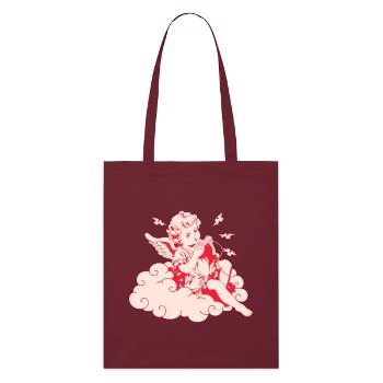 Angry Gaming Cherub – Lag Lightning - Stanley/Stella Organic Tote Bag - burgundy - Front