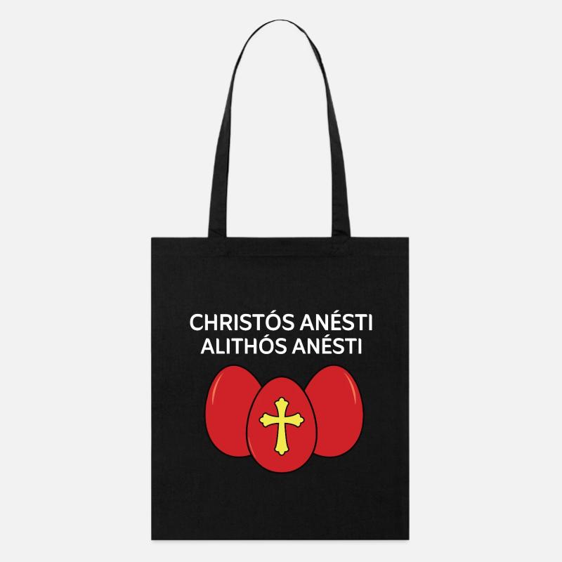 Christos Anesti Alithos Anesti Gresk påske - Økologisk tøypose fra Stanley/Stella - svart