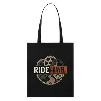 Vélo de gravier Bikepacking tout-terrain - Tote bag bio Stanley/Stella - noir - Devant