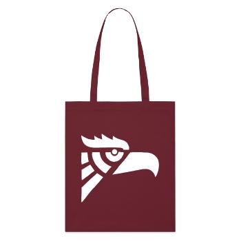 Aztec white eagle head - Stanley/Stella Organic Tote Bag - burgundy - Front