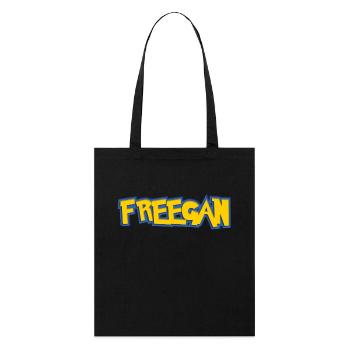 Freegan Graphic - Stanley/Stella Organic Tote Bag - black - Front