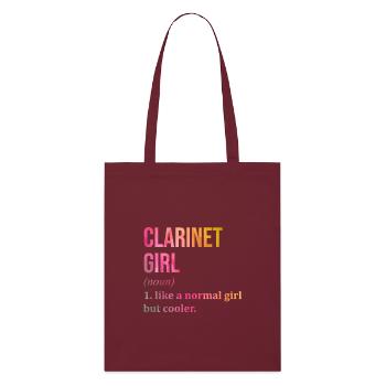 Clarinet - Stanley/Stella Organic Tote Bag - burgundy - Front