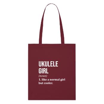 Ukulele - Stanley/Stella Organic Tote Bag - burgundy - Front
