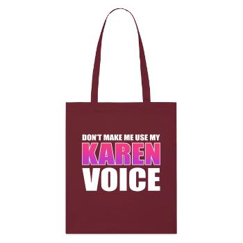 Karen - Tote bag bio Stanley/Stella - bordeaux - Devant