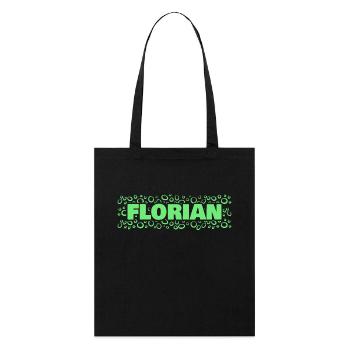 First name Florian - Stanley/Stella Organic Tote Bag - black - Front