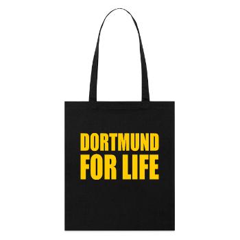 dortmund for life - Stanley/Stella Bio-Stoffbeutel - Schwarz - Vorne