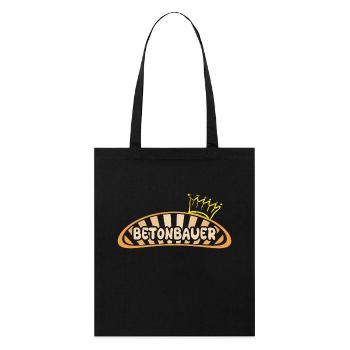 Geschenk für Betonbauer - Stanley/Stella Bio-Stoffbeutel - Schwarz - Vorne