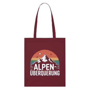 Traversée des Alpes - Tote bag bio Stanley/Stella - bordeaux - Devant