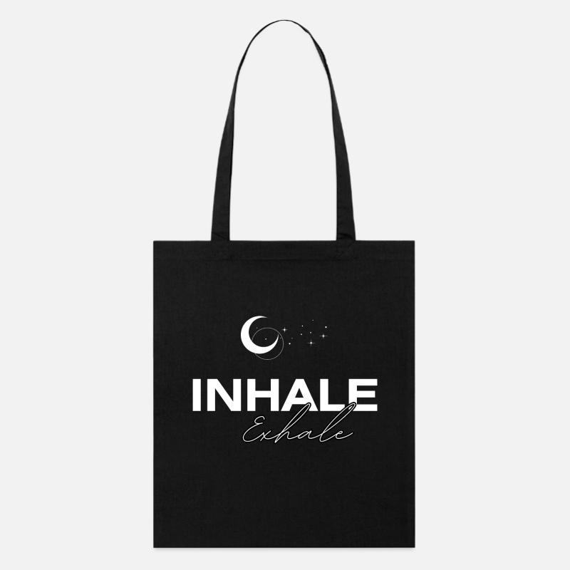 INHALE Exhale – Mondphasen für Yogis - Stanley/Stella Bio-Stoffbeutel - Schwarz