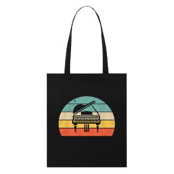 Piano - Tote bag bio Stanley/Stella - noir - Devant