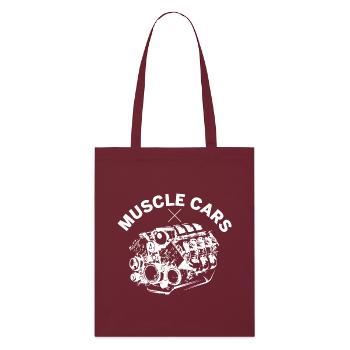 muscle cars moteur v8 cylindre bog block symbole - Tote bag bio Stanley/Stella - bordeaux - Devant