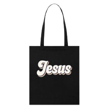 Jésus - Tote bag bio Stanley/Stella - noir - Devant