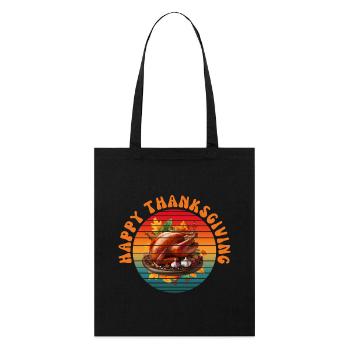 Joyeux Thanksgiving - Tote bag bio Stanley/Stella - noir - Devant