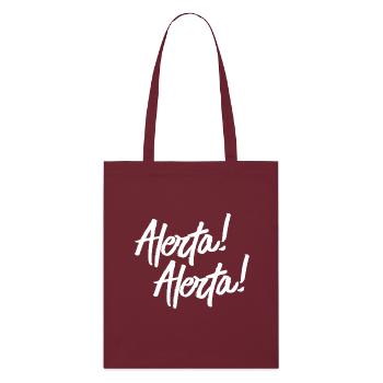 Alerta Antifascista! T-shirt Antifa - Tote bag bio Stanley/Stella - bordeaux - Devant