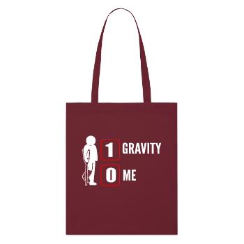 Broken leg - Stanley/Stella Organic Tote Bag - burgundy - Front
